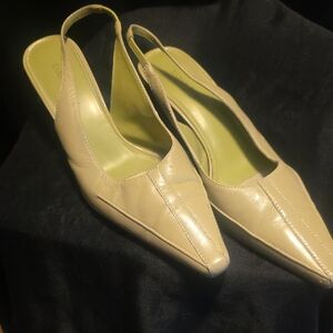 Elegant Cream Slingback Women's Shoes